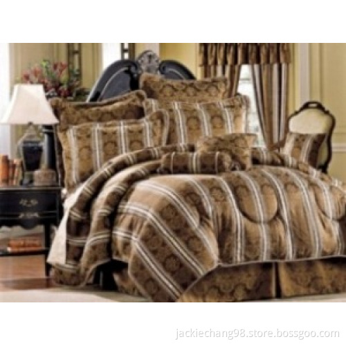 Joly Brown Jacquard Comfort Set (HRJF179)
